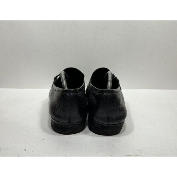 Salvatore Ferragamo Black Leather Gancini Bit Loafers Size 10 D Slip On Silver - Picture 4 of 8